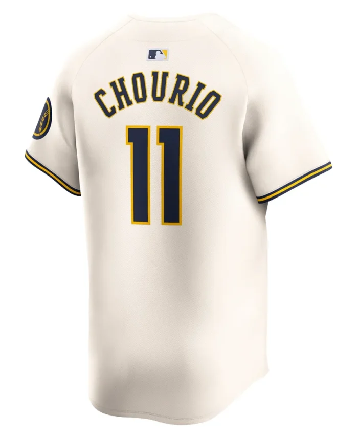 Jackson Chourio Milwaukee Brewers Home Limited Player Jersey - Cream