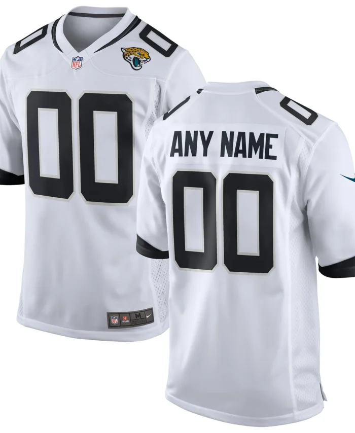 Jacksonville Jaguars Custom Game Jersey - White