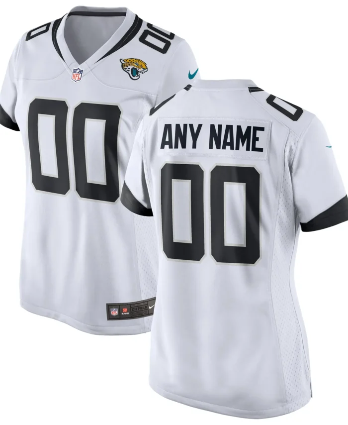 Jacksonville Jaguars Women's Custom Game Jersey - White