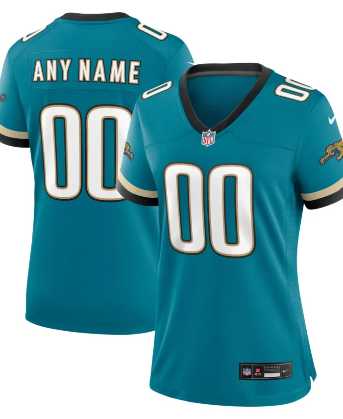 Jacksonville Jaguars Women's Prowler Throwback Custom Game Jersey - Teal