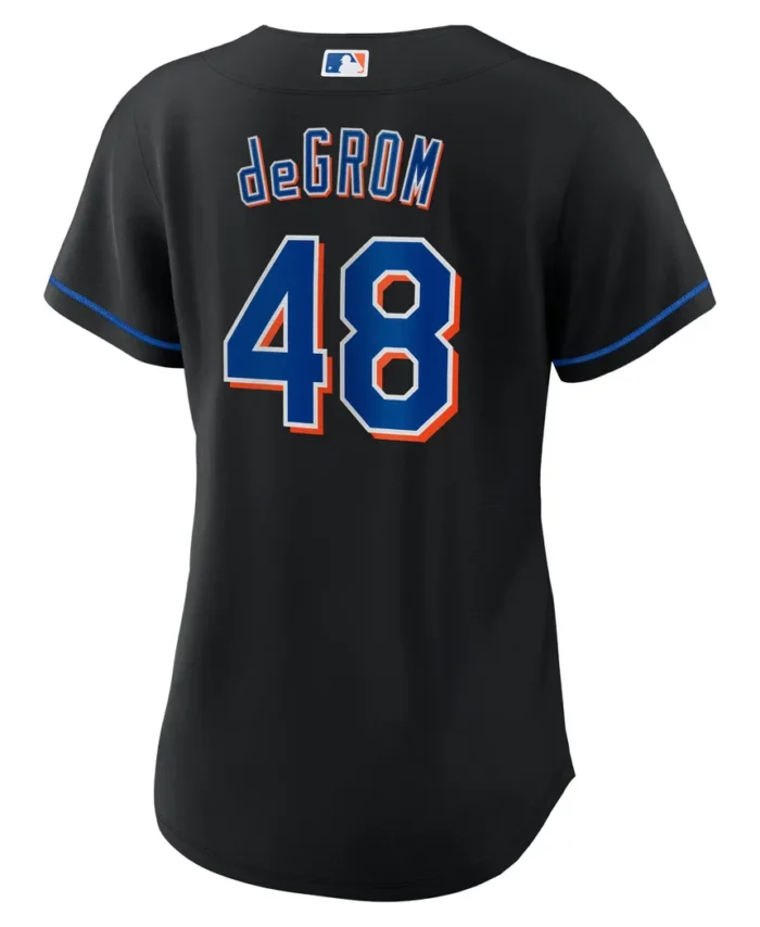 Jacob deGrom New York Mets Women 2022 Alternate Replica Player Jersey - Black