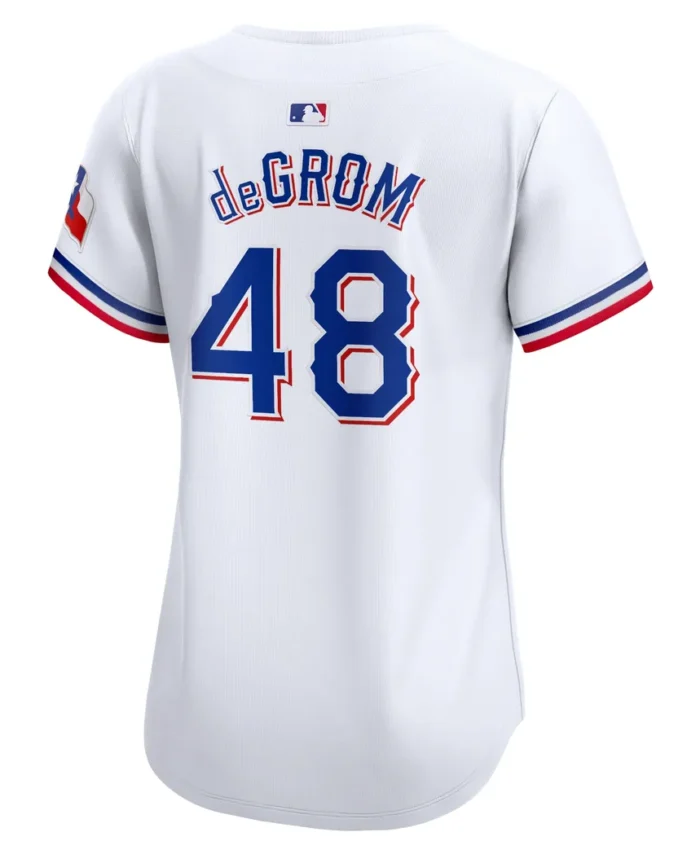 Jacob deGrom Texas Rangers Women Home Limited Player Jersey - White