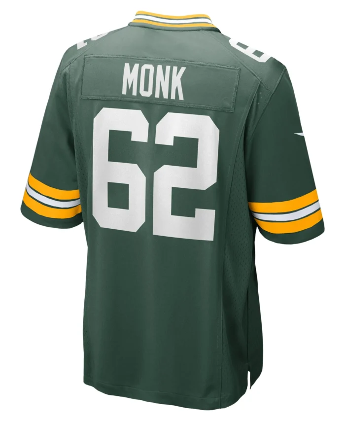Jacob Monk Green Bay Packers  Game Jersey -  Green