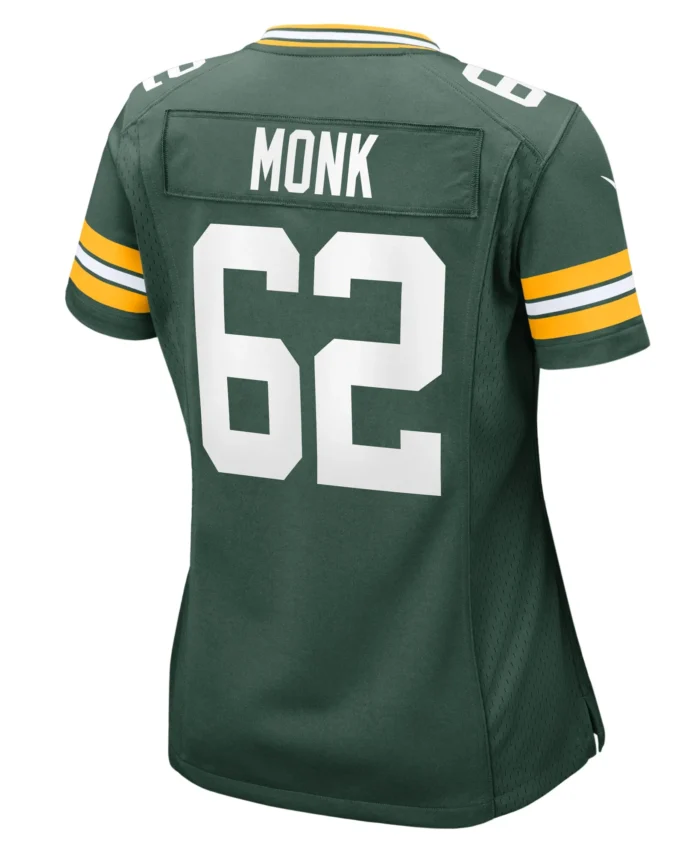 Jacob Monk Green Bay Packers Women's  Game Jersey -  Green