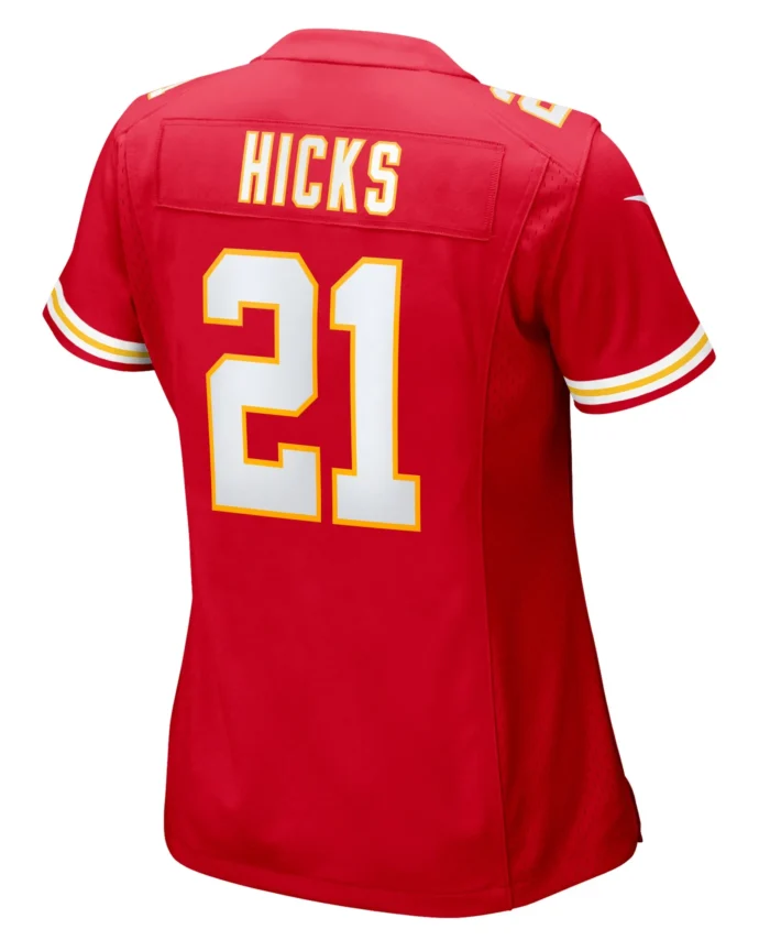 Jaden Hicks Kansas City Chiefs Women's  Game Jersey -  Red