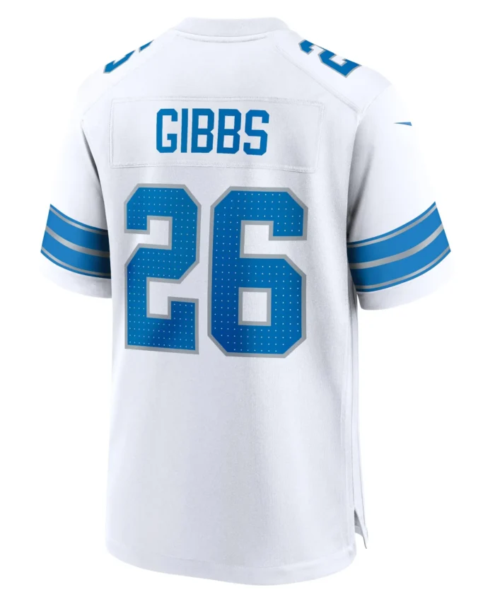 Jahmyr Gibbs Detroit Lions Game Jersey - White