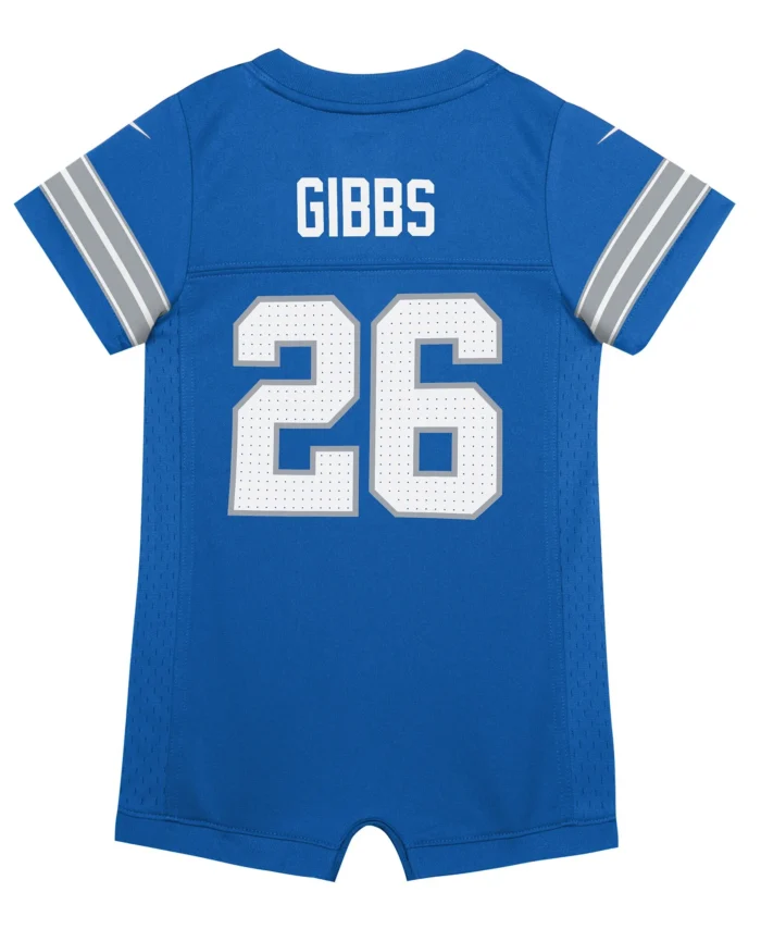 Jahmyr Gibbs Detroit Lions Newborn & Infant Game Romper Jersey - Blue