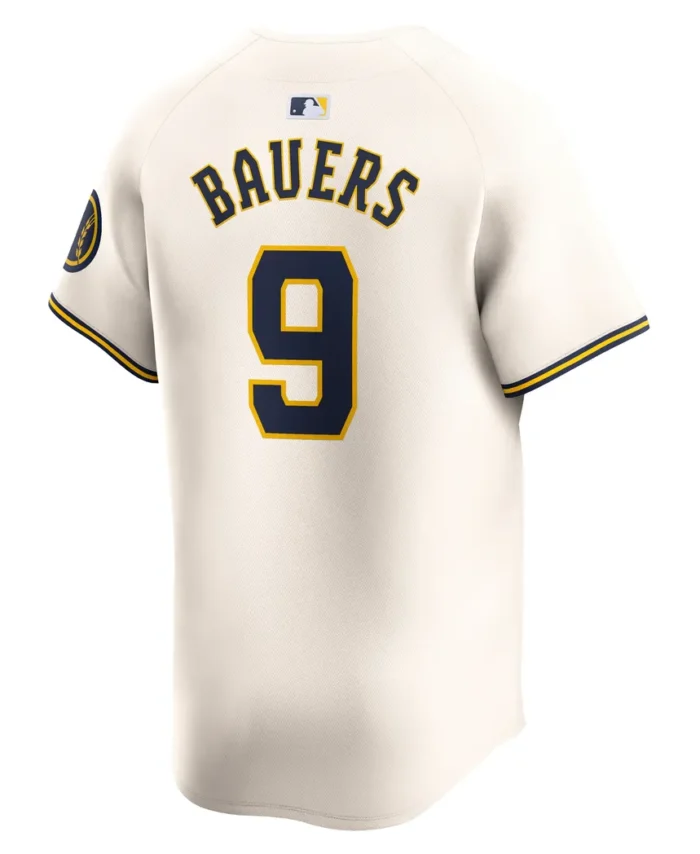 Jake Bauers Milwaukee Brewers Home Limited Player Jersey - Cream