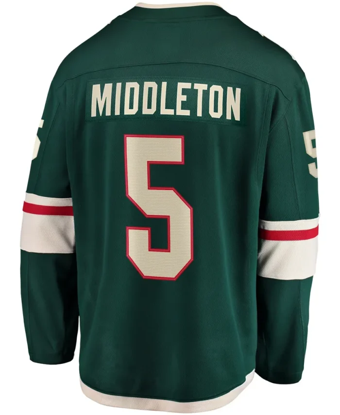 Jake Middleton Minnesota Wild Fanatics Home Breakaway Player Jersey - Green