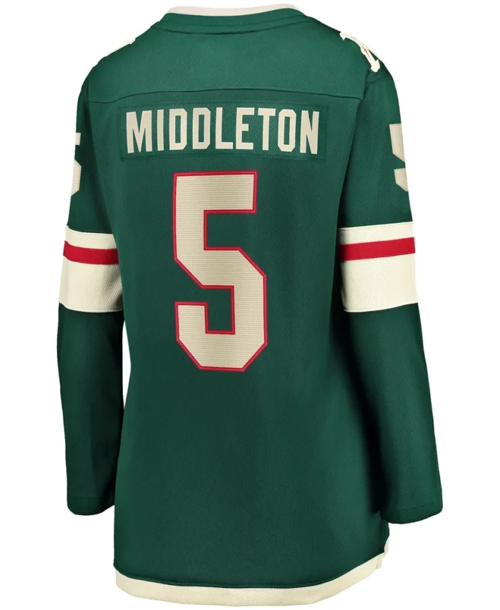Jake Middleton Minnesota Wild Fanatics Women Home Breakaway Player Jersey - Green
