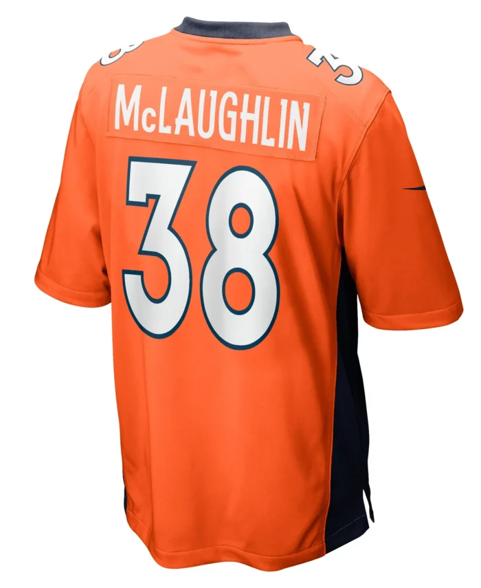 Jaleel McLaughlin Denver Broncos  Game Jersey -  Orange
