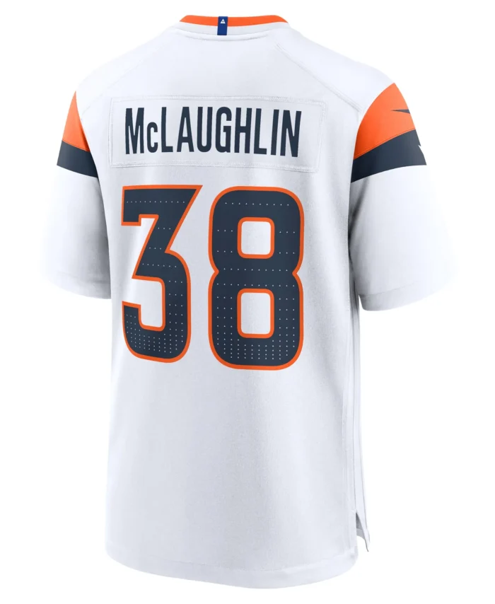 Jaleel McLaughlin Denver Broncos Game Jersey -  White