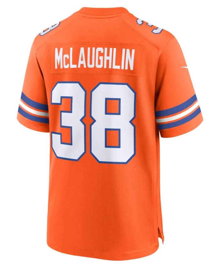 Jaleel McLaughlin Denver Broncos Mile High Collection 1977 Throwback Player Game Jersey - Orange