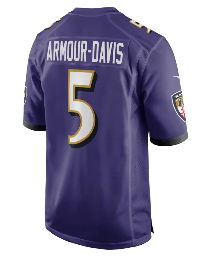 Jalyn Armour-Davis Baltimore Ravens Game Player Jersey - Purple
