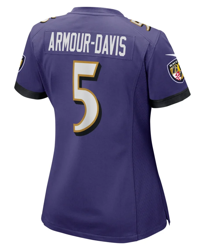 Jalyn Armour-Davis Baltimore Ravens Women's Game Player Jersey - Purple