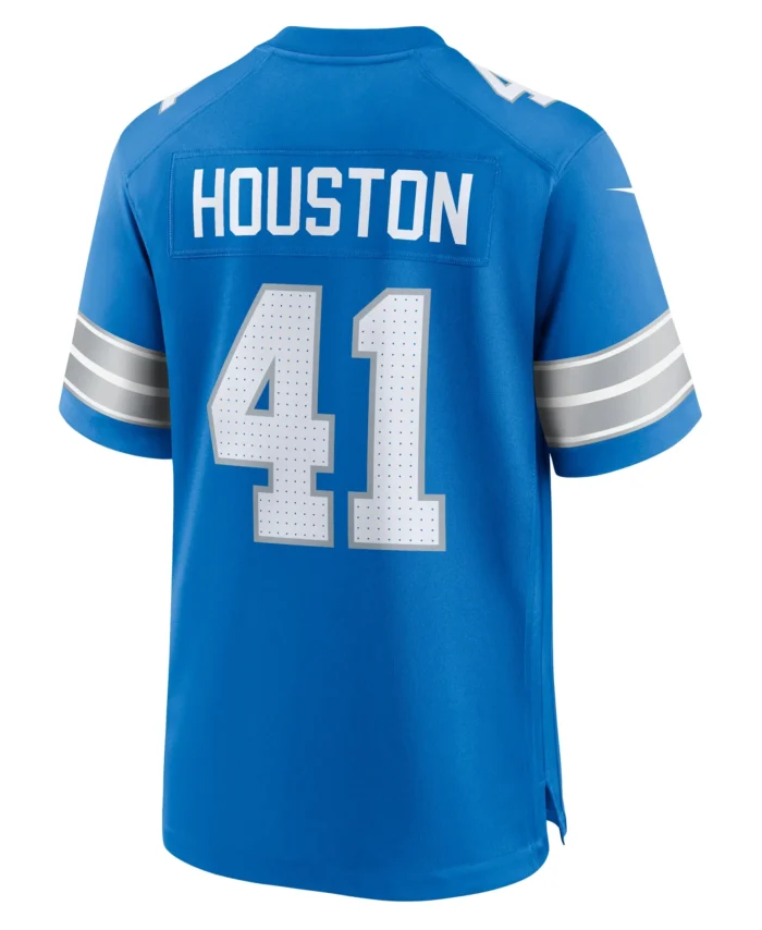 James Houston Detroit Lions Team Game Jersey -  Blue