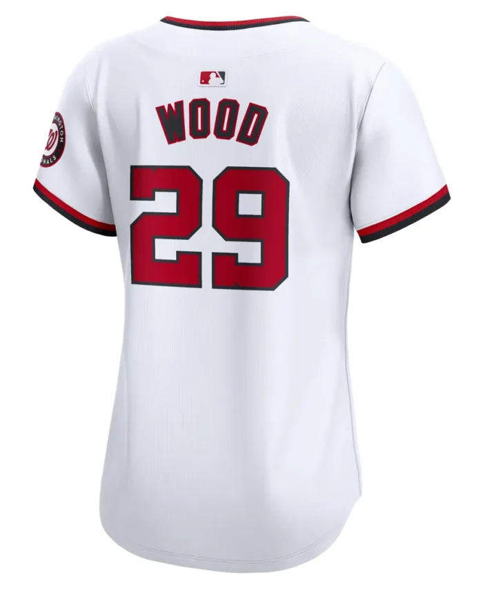 James Wood Washington Nationals Women Home Limited Player Jersey - White