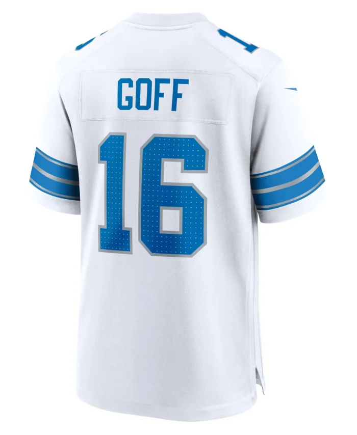 Jared Goff Detroit Lions Game Jersey - White