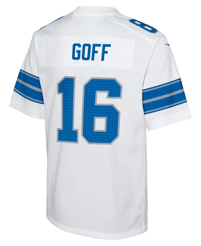 Jared Goff Detroit Lions Youth Player Game Jersey - White