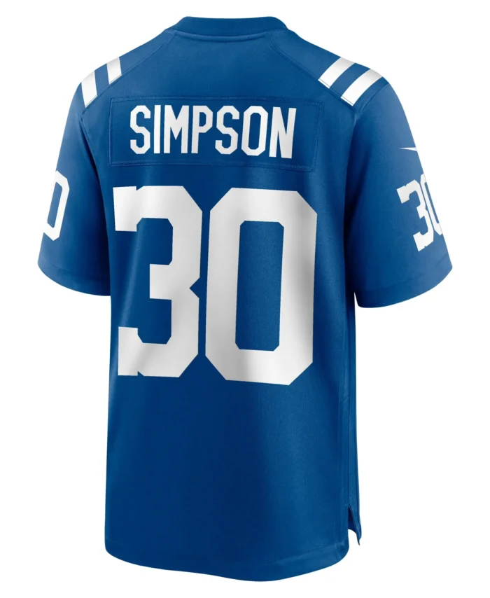 Jaylin Simpson Indianapolis Colts Game Jersey -  Royal
