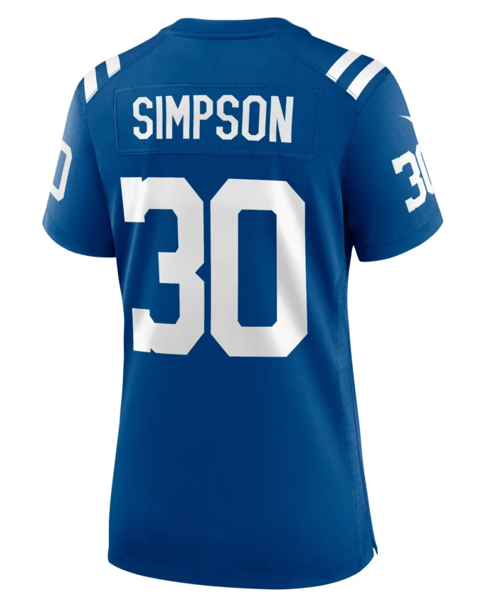 Jaylin Simpson Indianapolis Colts Women's Game Jersey -  Royal