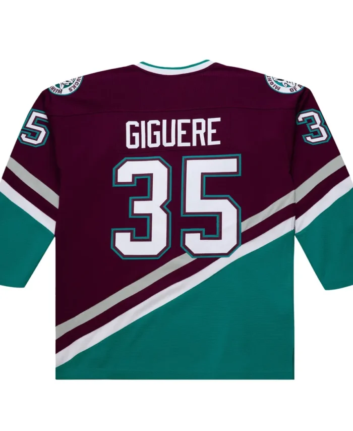 Jean-Sebastien Giguere Anaheim Ducks 2002-03 Power Play Jersey - Purple