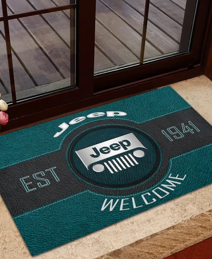 Trail-Ready SUV Doormat, All Over Print Doormat For Car Owners CAR169 - Cyan