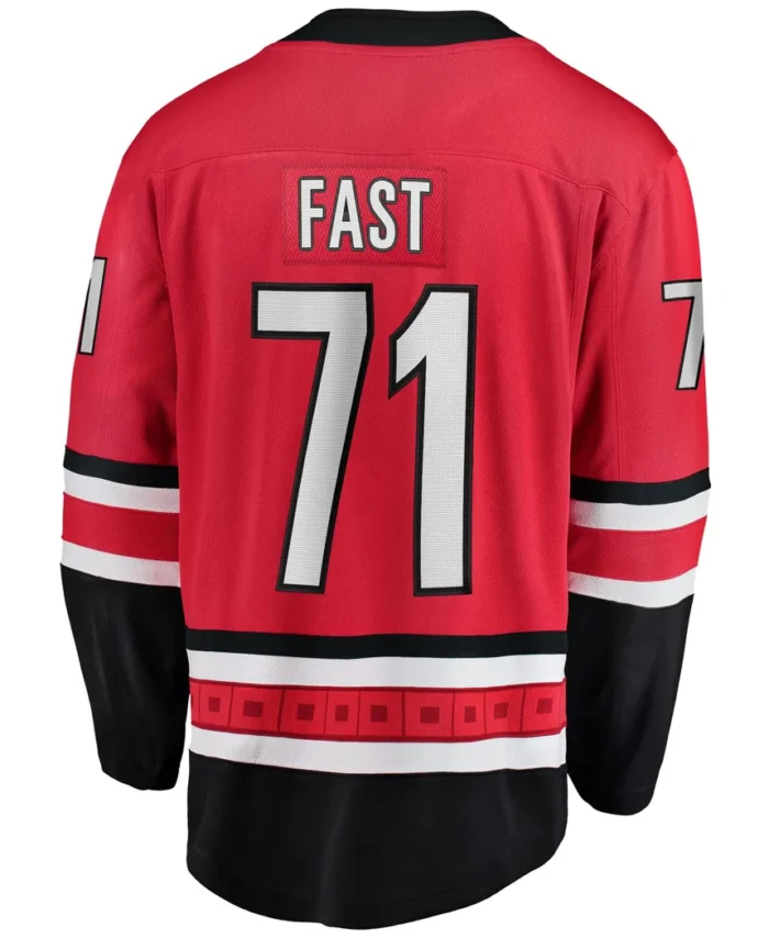 Jesper Fast Carolina Hurricanes Fanatics Alternate Breakaway Jersey - Red