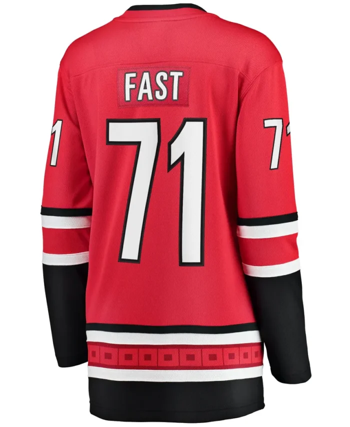 Jesper Fast Carolina Hurricanes Fanatics Women Alternate Breakaway Jersey - Red