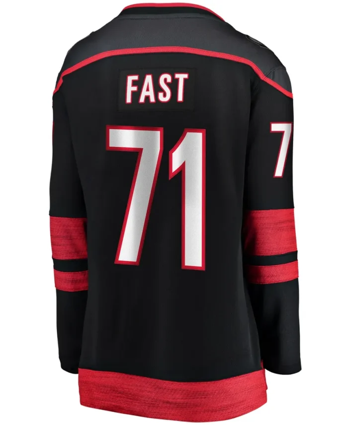 Jesper Fast Carolina Hurricanes Fanatics Women Home Breakaway Player Jersey - Black