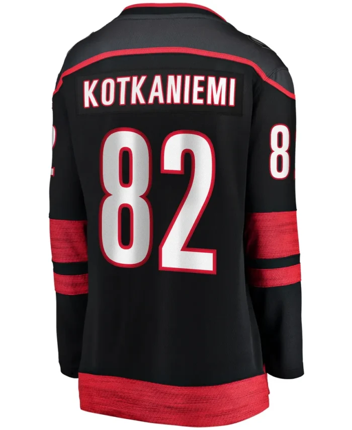 Jesperi Kotkaniemi Carolina Hurricanes Fanatics Women Home Breakaway Player Jersey - Black