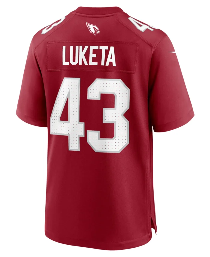 Jesse Luketa Arizona Cardinals Team Game Jersey -  Cardinal