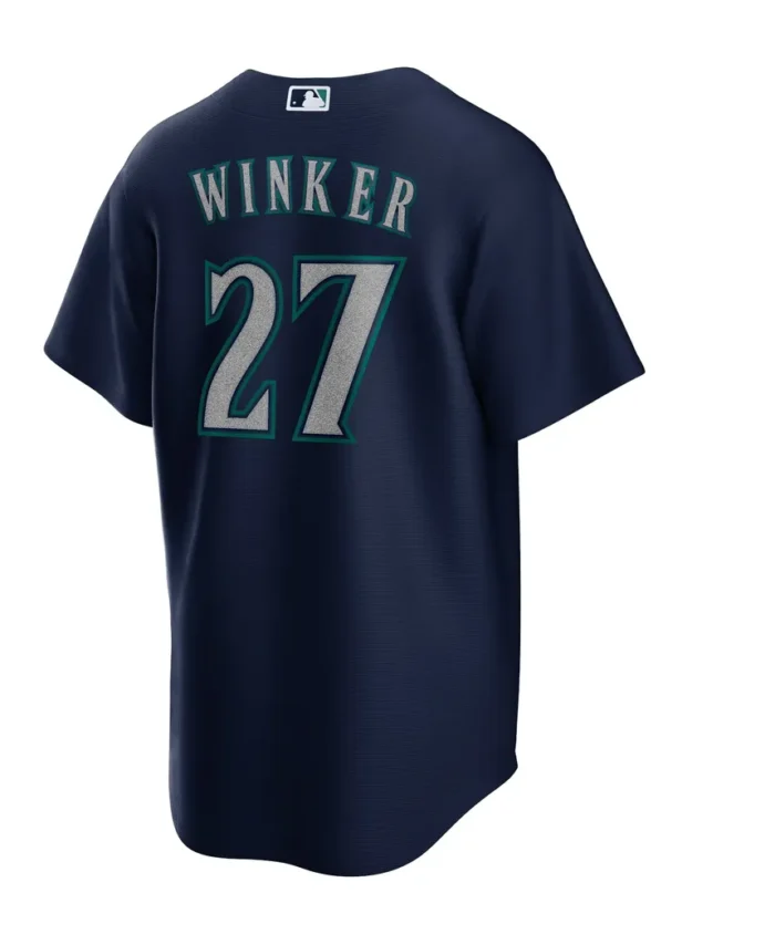 Jesse Winker Seattle Mariners Alternate Replica Player Jersey- Navy