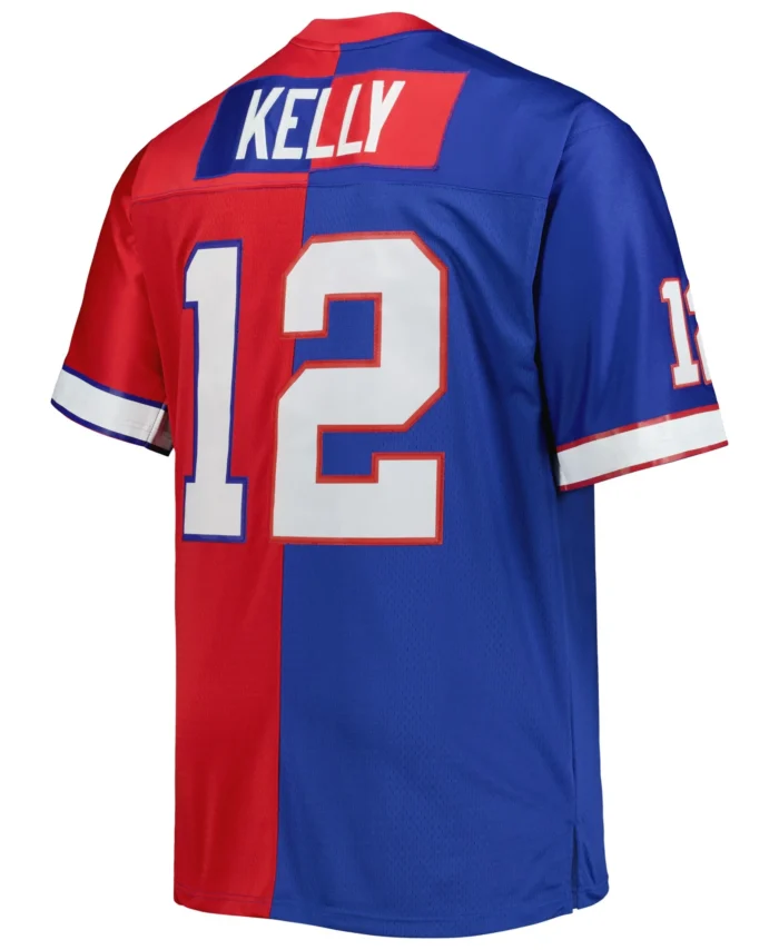 Jim Kelly Buffalo Bills Mitchell & Ness Big & Tall Split Legacy Retired Player Replica Jersey - Royal/Red