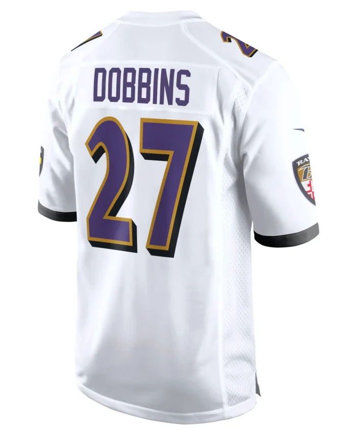 J.K. Dobbins Baltimore Ravens Game Jersey - White