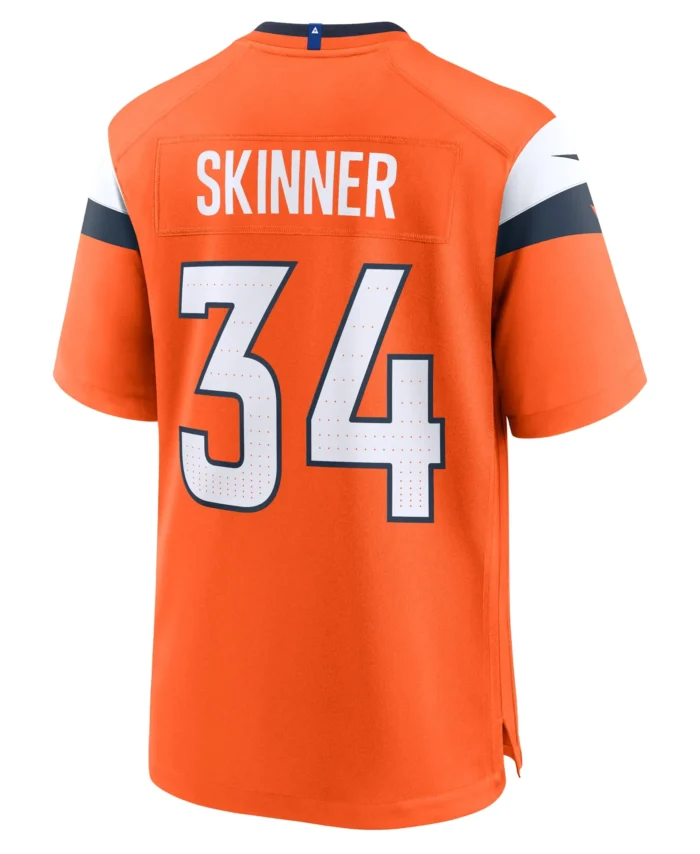 JL Skinner Denver Broncos Team Game Jersey -  Orange