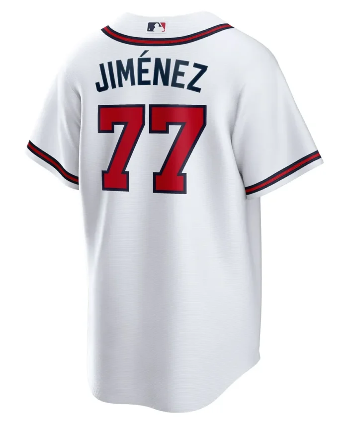 Joe Jimenez Atlanta Braves Home  Replica Player Jersey - White