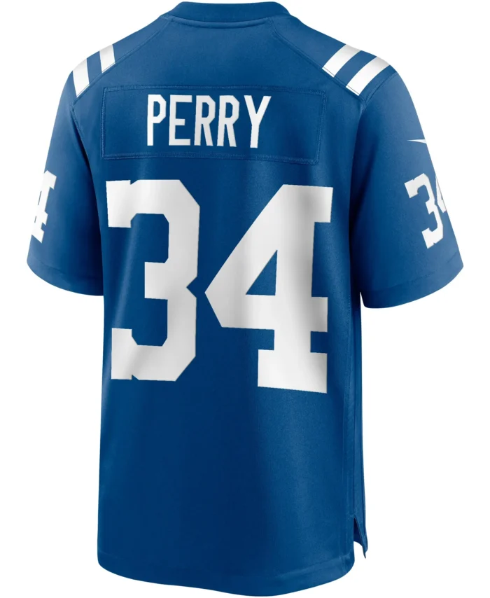 Joe Perry Indianapolis Colts Game Retired Player Jersey - Royal