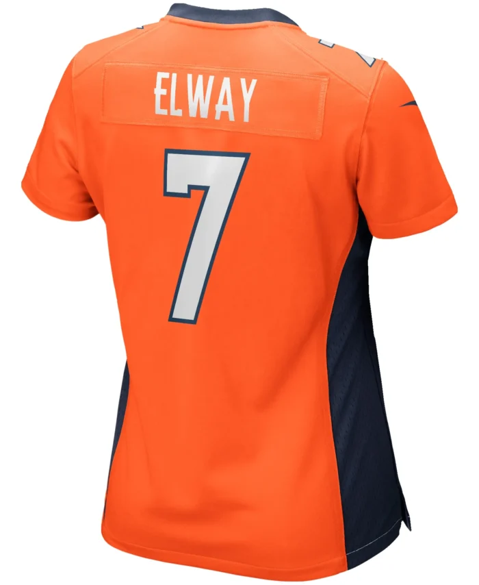 John Elway Denver Broncos Women's Game Retired Player Jersey - Orange