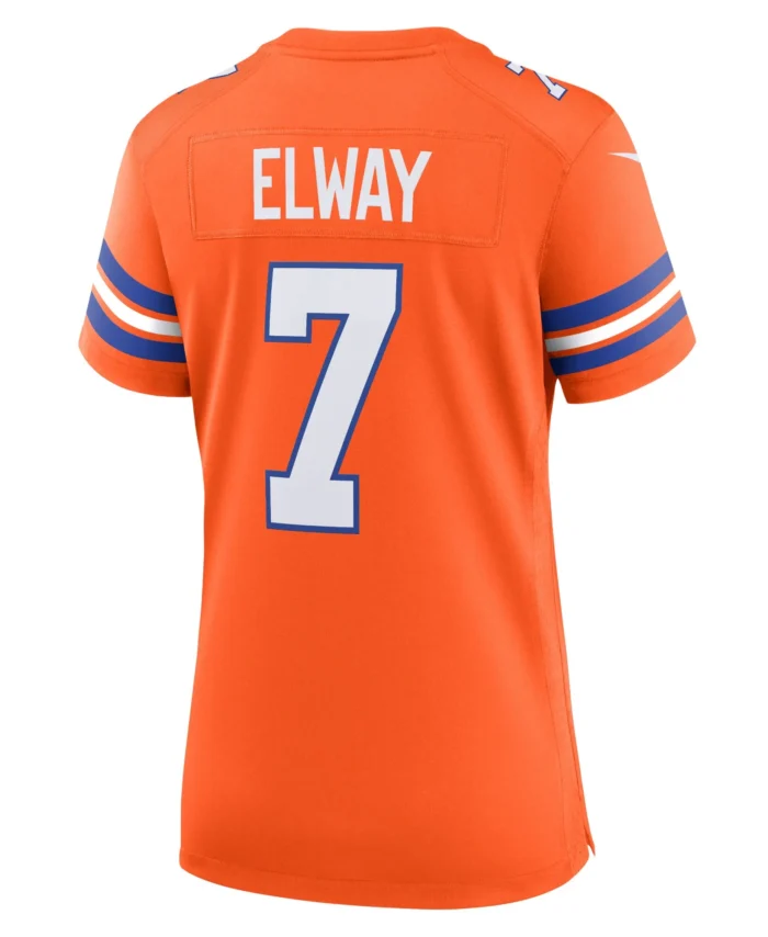 John Elway Denver Broncos Women's Mile High Collection 1977 Throwback Player Game Jersey - Orange