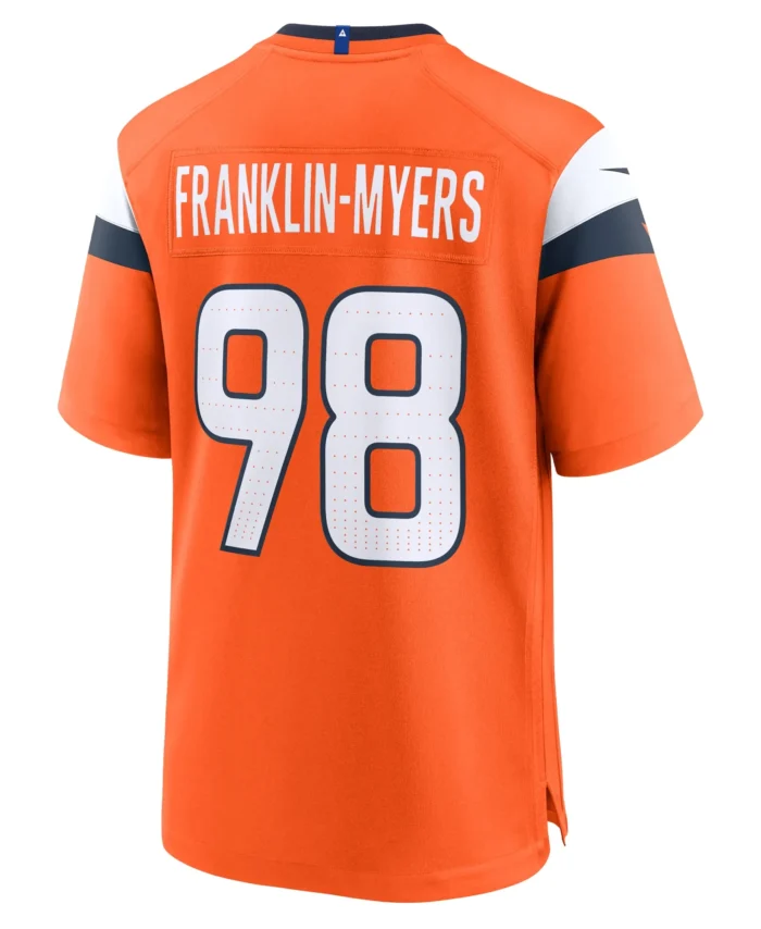 John Franklin-Myers Denver Broncos Team Game Jersey -  Orange