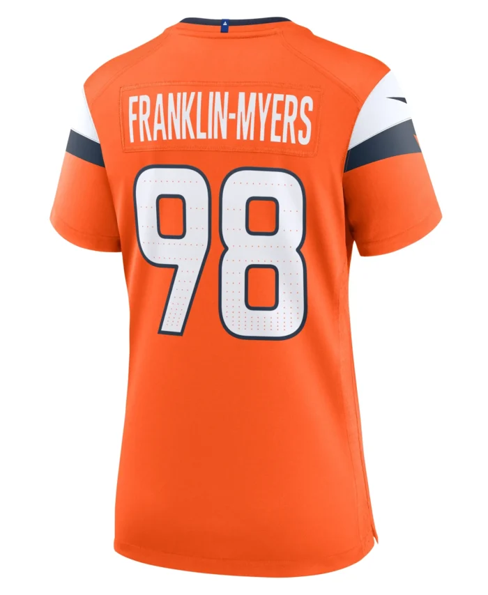 John Franklin-Myers Denver Broncos Women's Team Game Jersey -  Orange