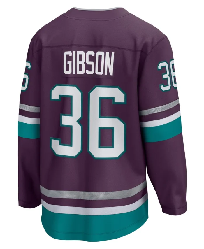 John Gibson Anaheim Ducks Fanatics 30th Anniversary Premier Breakaway Jersey - Purple