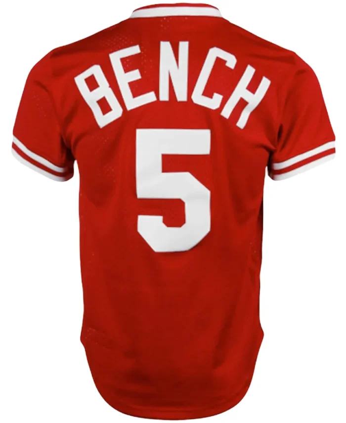Johnny Bench Cincinnati Reds Mitchell Ness Cooperstown Collection Big Tall Mesh Batting Practice Jersey - Red