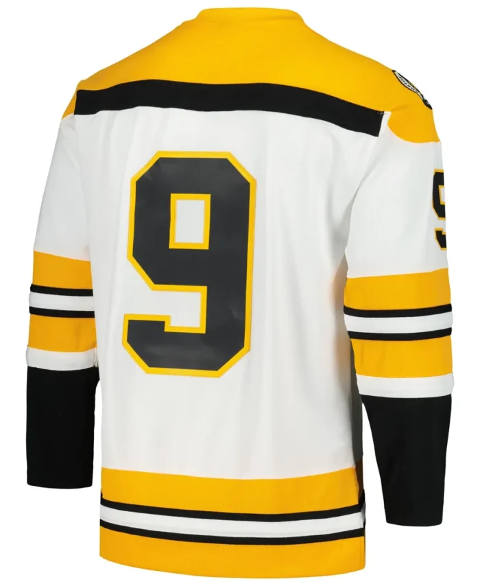 Johnny Bucyk Boston Bruins Mitchell Ness  1973/74 Blue Line Player Jersey - White
