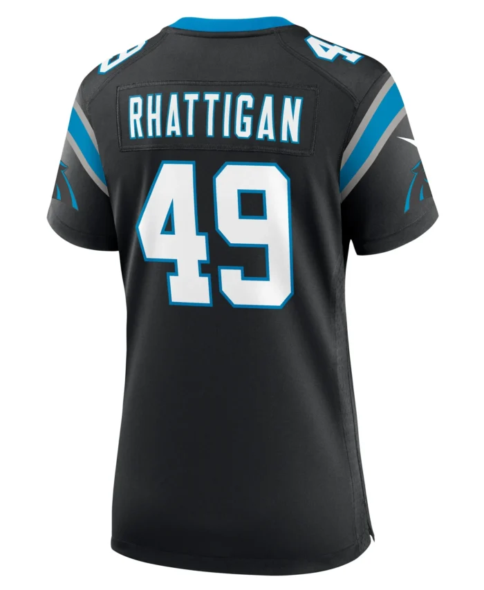 Jon Rhattigan Carolina Panthers Women's  Game Jersey -  Black