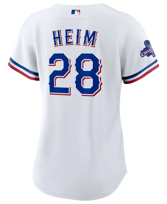 Jonah Heim Texas Rangers Women Home 2023 World Series Champions Replica Player Jersey - White