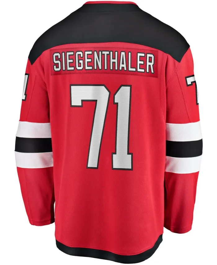 Jonas Siegenthaler New Jersey Devils Fanatics Home Breakaway Player Jersey - Red