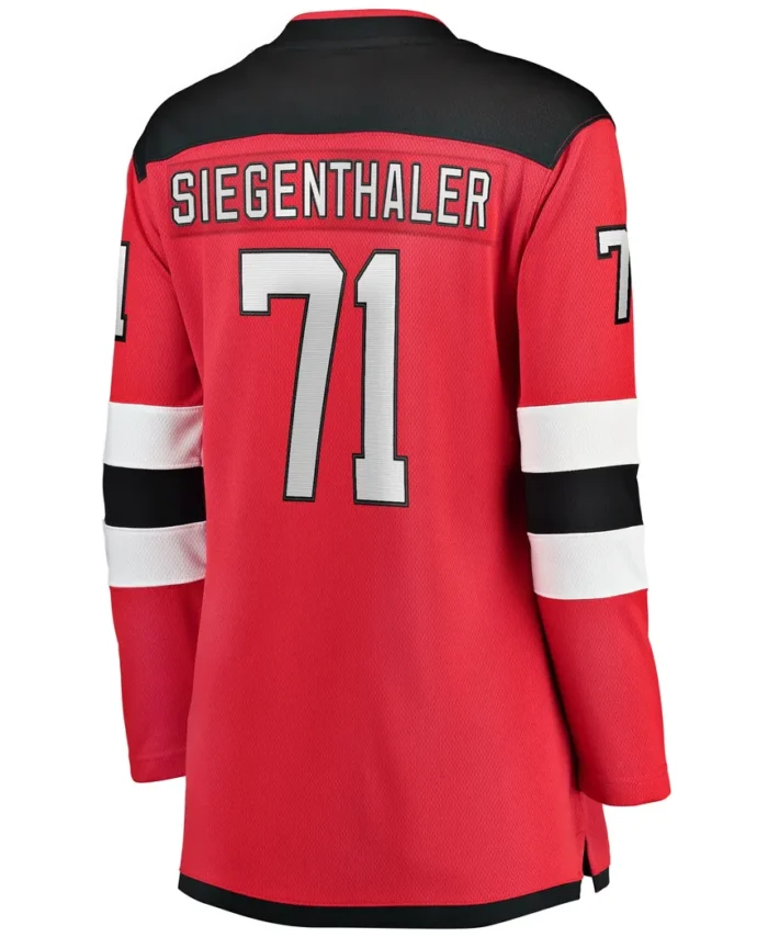 Jonas Siegenthaler New Jersey Devils Fanatics Women Home Breakaway Player Jersey - Red