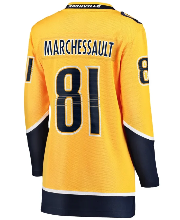 Jonathan Marchessault Nashville Predators Fanatics Women Home Premier Breakaway Player Jersey - Gold